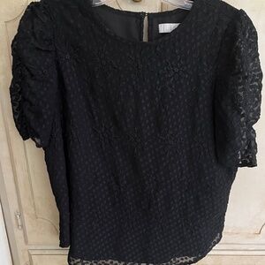 Black lace Loft top